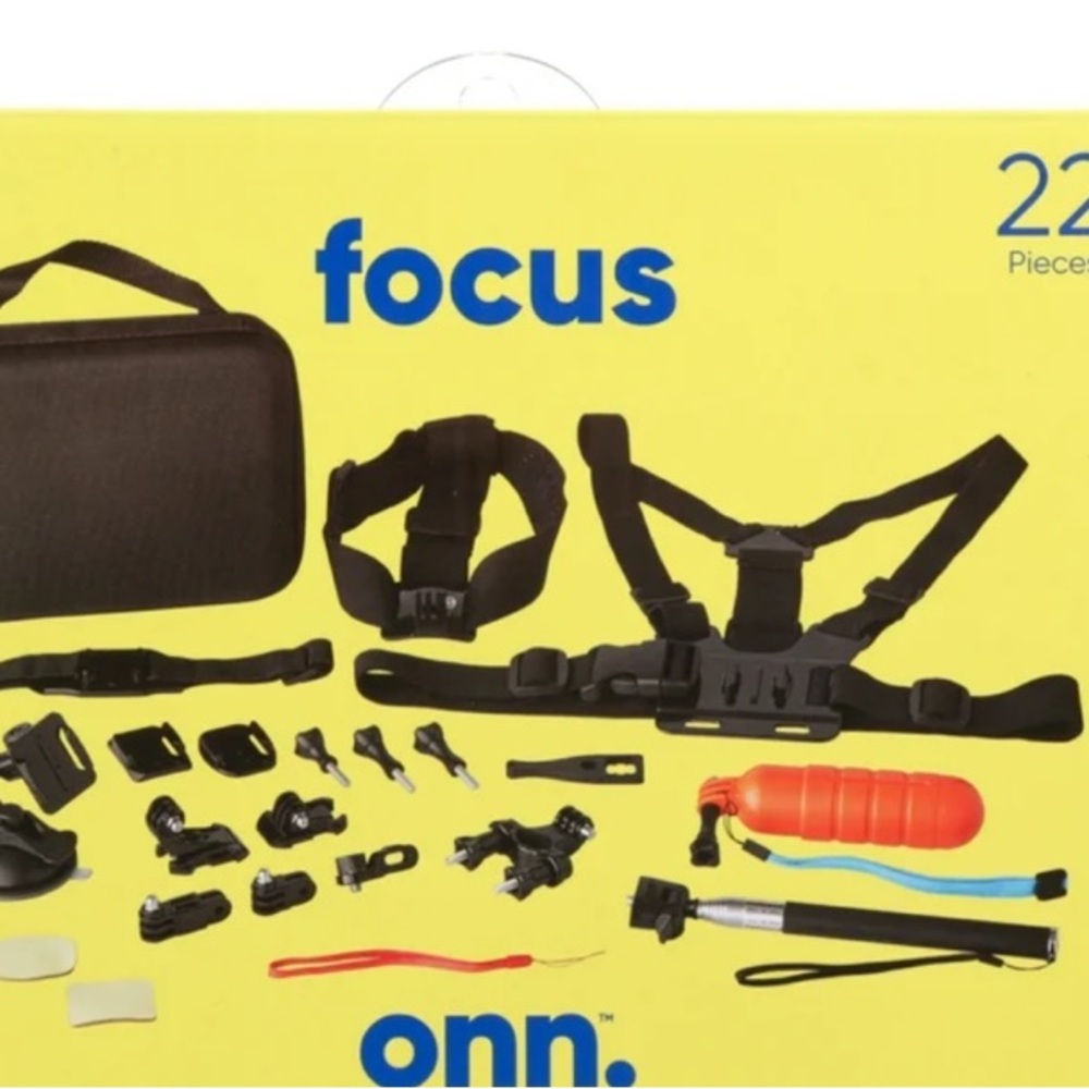 Onn. Action Camera Accessory Kit for GoPro (Open box - never used)